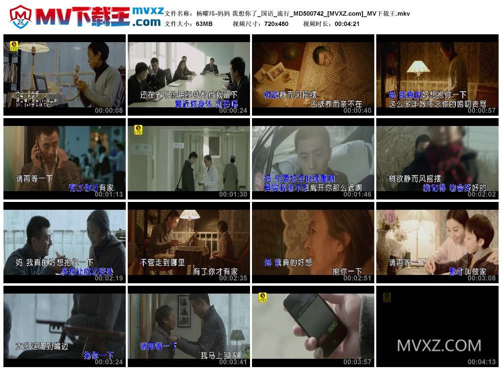杨曜玮-妈妈 我想你了_国语_流行_MD500742
